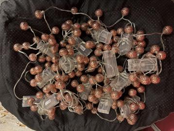 14 Rosé verlichtingsslingers kerstballetjes 120cm beschikbaar voor biedingen