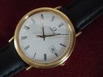 OMEGA herenhorloge in 18K GOUD (als nieuw), Leer, Polshorloge, Ophalen of Verzenden, Zo goed als nieuw