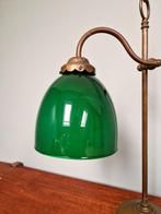 Art Deco bureaulamp in messing en groene opaline, 1920-30, Antiek en Kunst, Ophalen of Verzenden