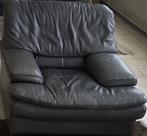 Sofa en cuir bleu roche bobois 1 place, Minder dan 150 cm, Rechte bank, Gebruikt, Leer