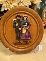 Ancienne assiette bois porcelaine Lorraine France, Antiquités & Art, Enlèvement ou Envoi
