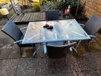 Gratis tuintafel met 4 stoelen, Ophalen, Zo goed als nieuw