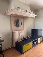 Moderne TV-kast – Hoogglans Groen/Donkerbruin, Huis en Inrichting, Kasten |Televisiemeubels, Ophalen, Gebruikt, 200 cm of meer