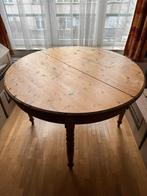 Ronde tafel van grenen, Huis en Inrichting, Tafels | Eettafels, Ophalen, Gebruikt, 100 tot 150 cm, Pin