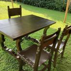 4 stoelen met lederen zitting, Ophalen