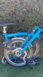 Brompton blauwe smurfen H6RN bagagerek met 6 versnellingen, Fietsen en Brommers, Fietsen | Vouwfietsen, Ophalen, Brompton, 14 tot 16 inch