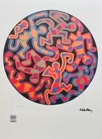 Belle lithographie + certificat • Keith Haring #/150, Antiquités & Art, Enlèvement ou Envoi