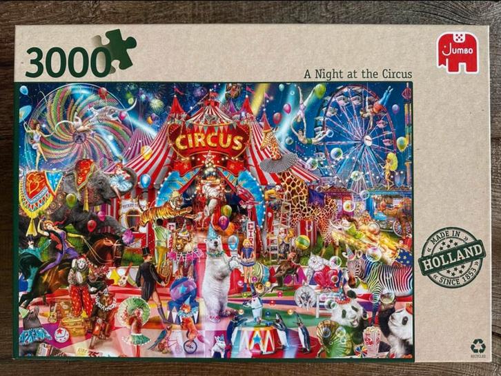 Puzzle géant « Une nuit au cirque » 3000 pièces, Hobby & Loisirs créatifs, Sport cérébral & Puzzles, Comme neuf, Puzzle, Plus de 1 500 pièces