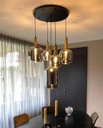 Hanglamp - smoke glass - zwart met goud, Huis en Inrichting, Ophalen