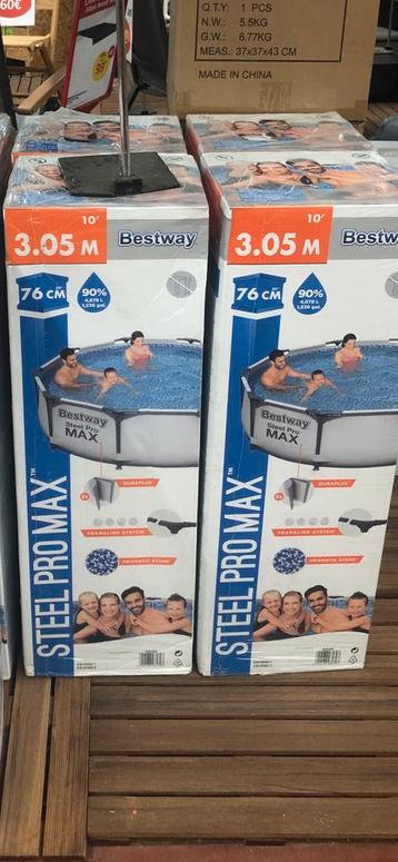 Nieuw Zwembad steel pro max 3.05 met filter beschikbaar voor biedingen