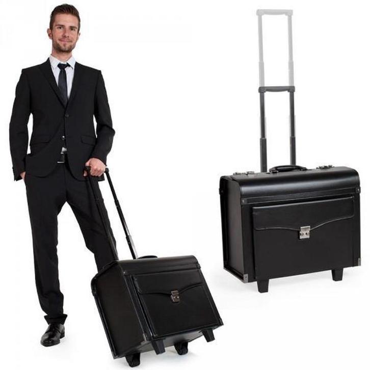 Pilotenkoffer, Handtassen en Accessoires, Koffers, Zo goed als nieuw, Wieltjes, Ophalen