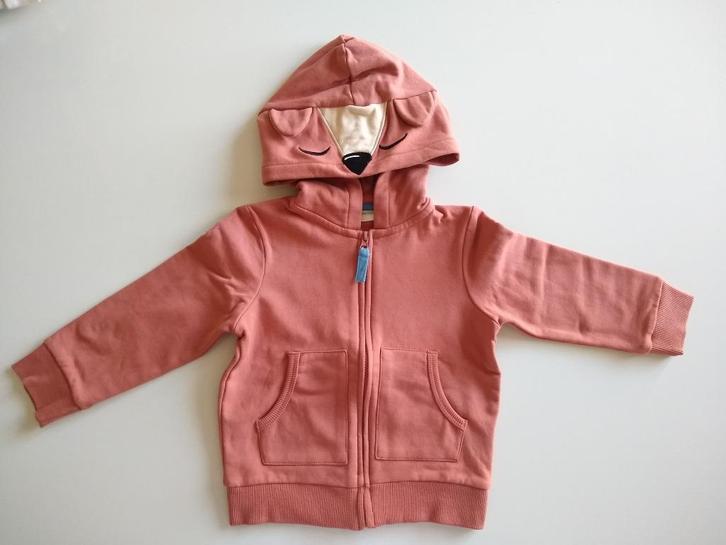 Bruine gilet/vest met beertjes kap maat 80 Bel&Bo, Kinderen en Baby's, Babykleding | Maat 80, Zo goed als nieuw, Jongetje of Meisje