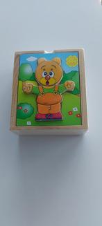 Verkleedpuzzel beer in hout, Kinderen en Baby's, Speelgoed | Kinderpuzzels, Nieuw, Van hout, Ophalen of Verzenden