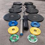 Olympische Bumper Atx Plates Set + Atx Olympische barbels, Sport en Fitness, Fitnessmaterialen, Ophalen, Zo goed als nieuw