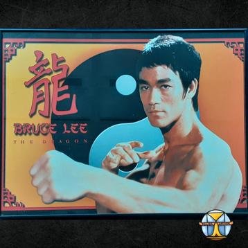 Grote vintage Bruce Lee The Dragon poster ( 81x61cm)
