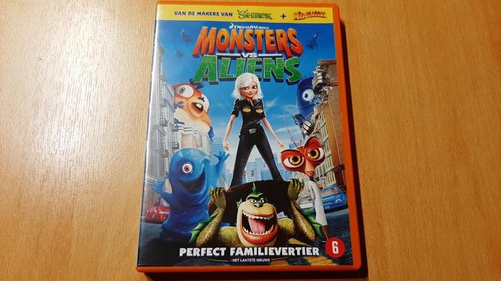Monsters vs Aliens (DVD) Nieuwstaat, Cd's en Dvd's, Dvd's | Tekenfilms en Animatie, Zo goed als nieuw, Amerikaans, Tekenfilm, Vanaf 6 jaar