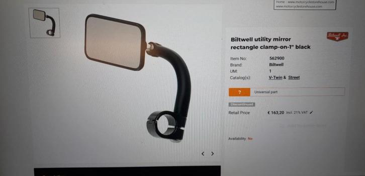 Harley Miroirs Bitwell, Motos, Pièces | Harley-Davidson, Neuf, Enlèvement ou Envoi