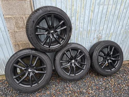 Mooie 18 duims (5x112) zwarte CMS velgen met winterbanden, Auto-onderdelen, Banden en Velgen, Banden en Velgen, Winterbanden, 18 inch