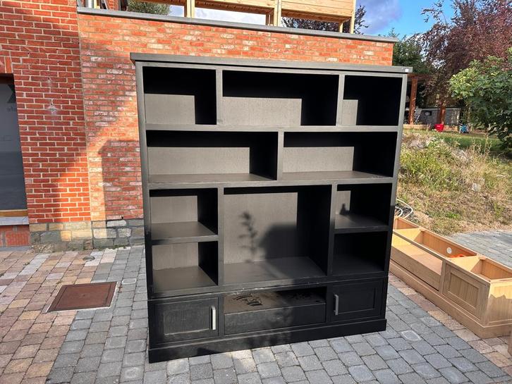 Massief Eiken wandmeubel NIEUW, Huis en Inrichting, Kasten | Wandmeubels, Nieuw, 200 cm of meer, 150 tot 200 cm, 25 tot 50 cm