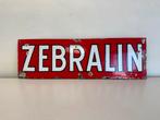 ZEBRALIN emaille reclamebord, Ophalen of Verzenden, Gebruikt, Reclamebord