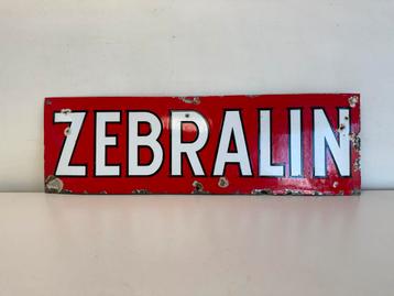 ZEBRALIN emaille reclamebord  beschikbaar voor biedingen