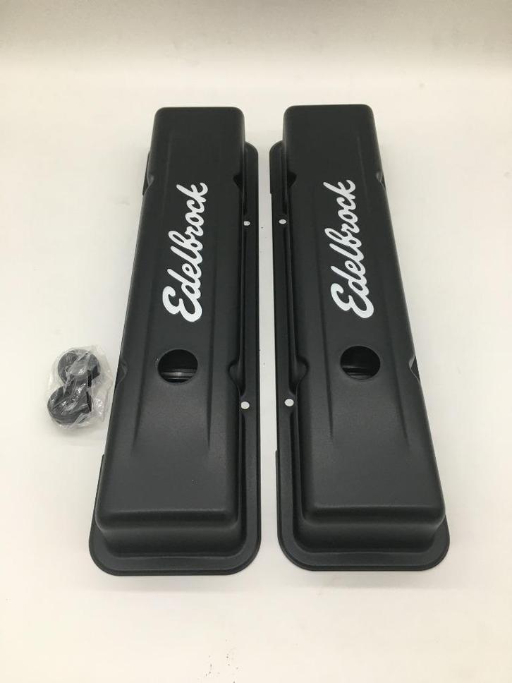 Te koop Kleppendeksel edelbrock (zwart) chevrolet c10 k10, Auto-onderdelen, Klein materiaal, Amerikaanse onderdelen, Oldtimer onderdelen