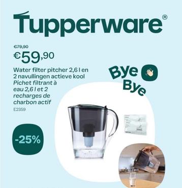 Filtre à eau Tupperware, carafe et recharges, Enlèvement ou Envoi, Neuf