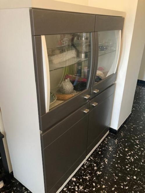 Buffet, Huis en Inrichting, Keuken | Keukenelementen, Zo goed als nieuw, 100 tot 150 cm, 100 tot 150 cm, 25 tot 50 cm, Wit, Grijs