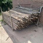 Te koop houten geïmpregneerde fruitboompalen  van 2,50 meter, Ophalen, Gebruikt, 180 tot 250 cm, Palen
