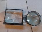 2 stuks bolle glazen - vergrootglazen - loepen, Hobby en Vrije tijd, Ophalen, Gebruikt, Vergrootglas of Loep