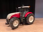 Bruder Steyr CVT 6230 Tractor met kipper en beestenkar, Ophalen of Verzenden, Zo goed als nieuw