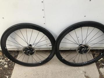 Paire de roues et rotors en carbone Enve SES 3.4 Shimano 12x, Enlèvement ou Envoi, Général, Comme neuf, Shimano