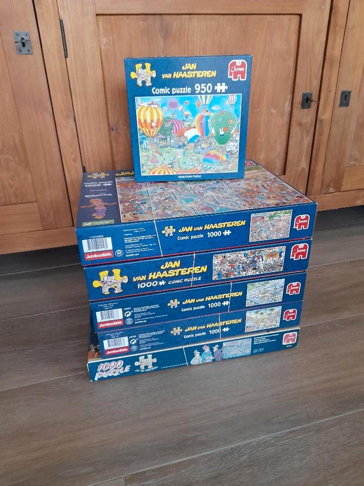 Puzzels Jan van Haasteren, Hobby en Vrije tijd, Denksport en Puzzels, Zo goed als nieuw, Legpuzzel, 500 t/m 1500 stukjes, Ophalen of Verzenden