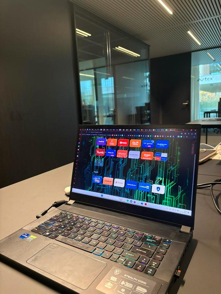 MSI Stealth GS66 12UGS, Computers en Software, Windows Laptops, Zo goed als nieuw, 15 inch, SSD, 32 GB, Met videokaart, Ophalen of Verzenden