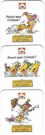bierviltje 3st. Cristal Alken feesten met, Verzenden