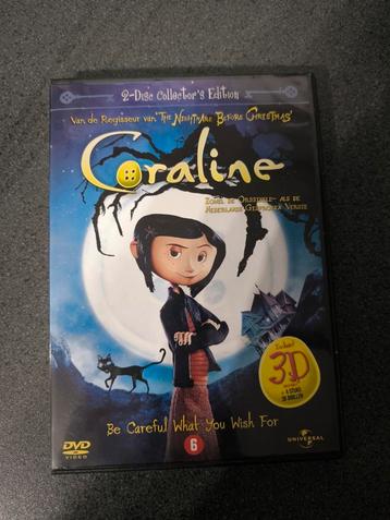 Mooie dvd van Coraline in 3D met 4 brilletjes erbij beschikbaar voor biedingen