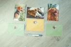 Wenskaarten thema hond 3 stuks met 4 kleurenpen + envelop, Nieuw, Ophalen of Verzenden