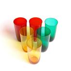 Set de 6 verres colorés - verrerie de Boussu 1960s, Antiquités & Art, Enlèvement ou Envoi