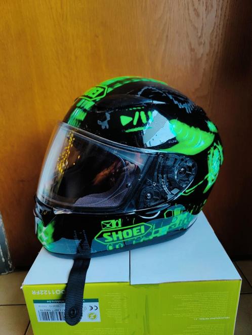 Shoei motorhelm zwart/groen maat L, Motoren, Kleding | Motorhelmen, Integraalhelm, S, Shoei, Tweedehands, Ophalen