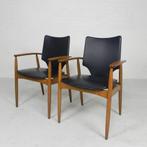 Set van 2 Scandinavische bureaustoelen, fauteuils, jaren 60, Antiquités & Art, Antiquités | Meubles | Chaises & Canapés, Enlèvement ou Envoi