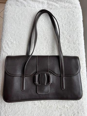 Salvatore Ferragamo leren schoudertas beschikbaar voor biedingen