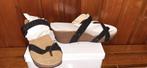 Sandale talon compensé. P.39. Noir. Neuf, Ophalen, Zwart, Nieuw, Sandalen of Muiltjes