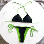 Bikini neon groen zwart L, Kleding | Dames, Badmode en Zwemkleding, Verzenden, Zo goed als nieuw, Zwart, Bikini