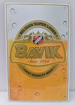 Reclamebord Bavik metaal 40cmx25cm, Ophalen of Verzenden, Gebruikt, Reclamebord