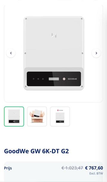 Omvormer voor zonnepanelen. GoodWe GW 6K-DT G2, Ophalen, Nieuw