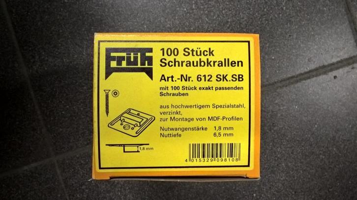 SCHROEF CLIPSEN 1.8 MM + VZ/ 100 (5m2), Doe-het-zelf en Bouw, IJzerwaren en Bevestigingsmiddelen, Nieuw, Overige typen, Ophalen of Verzenden