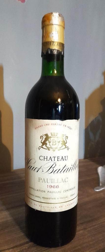 1 Bout Château Haut-Battalley 1966, Collections, Vins, Comme neuf, France, Pleine, Enlèvement ou Envoi