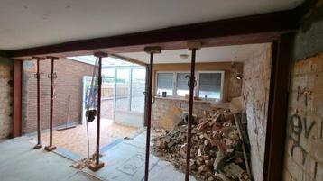 Plaatsen van metalen steunbalken.0466498753 beschikbaar voor biedingen