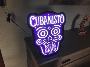 Cubanisto bier en rum LED lichtreclame, nieuw beschikbaar voor biedingen
