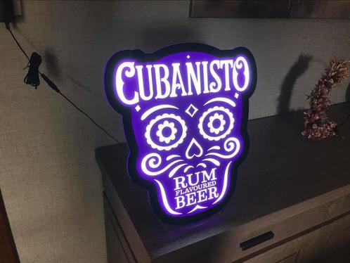 Cubanisto bier en rum LED lichtreclame, nieuw, Verzamelen, Merken en Reclamevoorwerpen, Nieuw, Lichtbak of (neon) lamp, Ophalen of Verzenden
